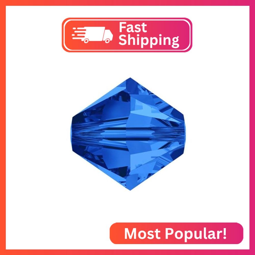 100pcs Authentic Preciosa 3mm (0.12 Inch) Small Faceted Bicone Crystal Loose Bea