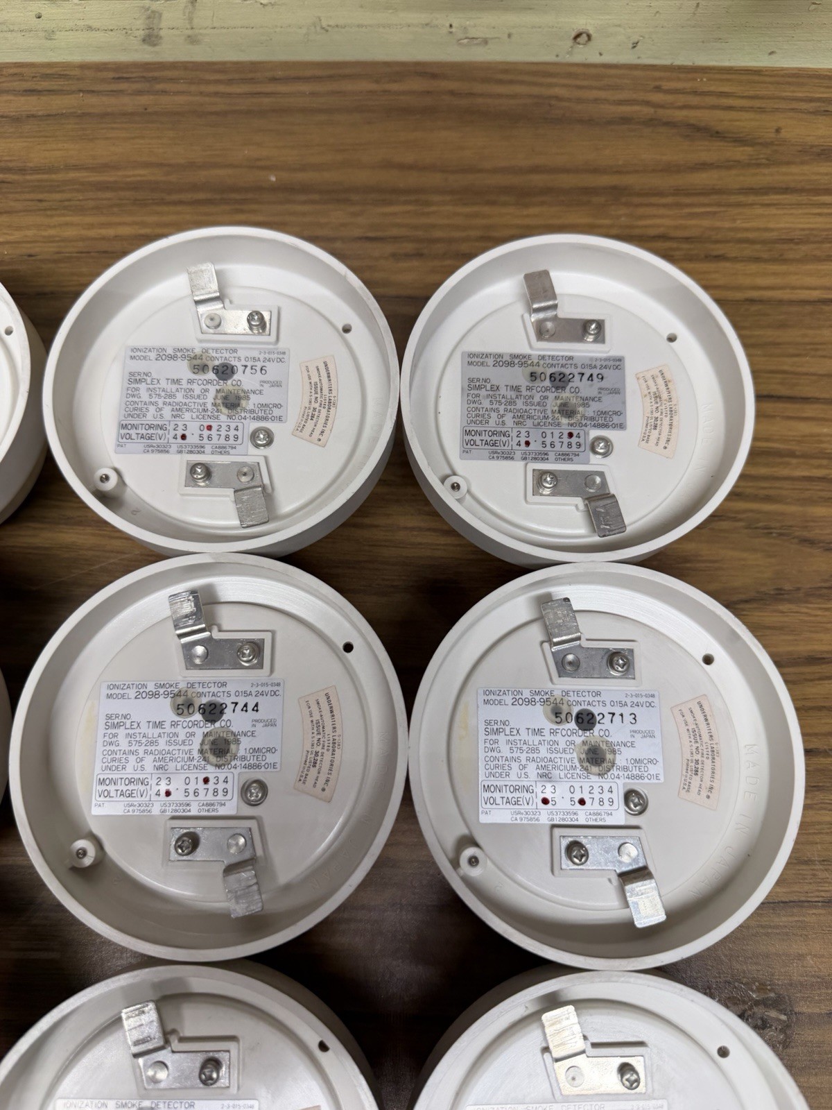 (1) Simplex 2098-9544 Conventional Ionization Fire Alarm Smoke Detector Head