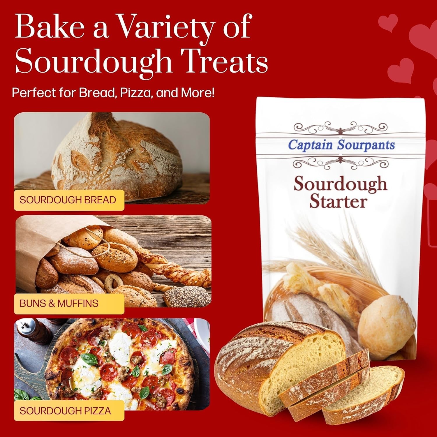 Versatile 100- Sourdough Starter Kit - Ideal for Beginners & Artisan Bakers