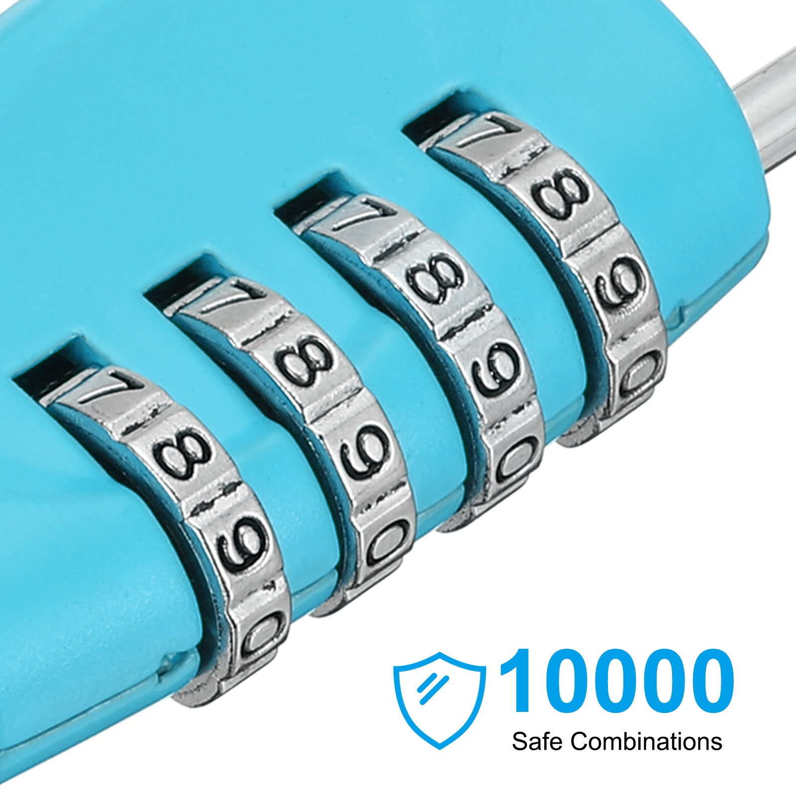 Combination Lock, 4 Digit Outdoor Padlock Waterproof Locker Lock, Blue