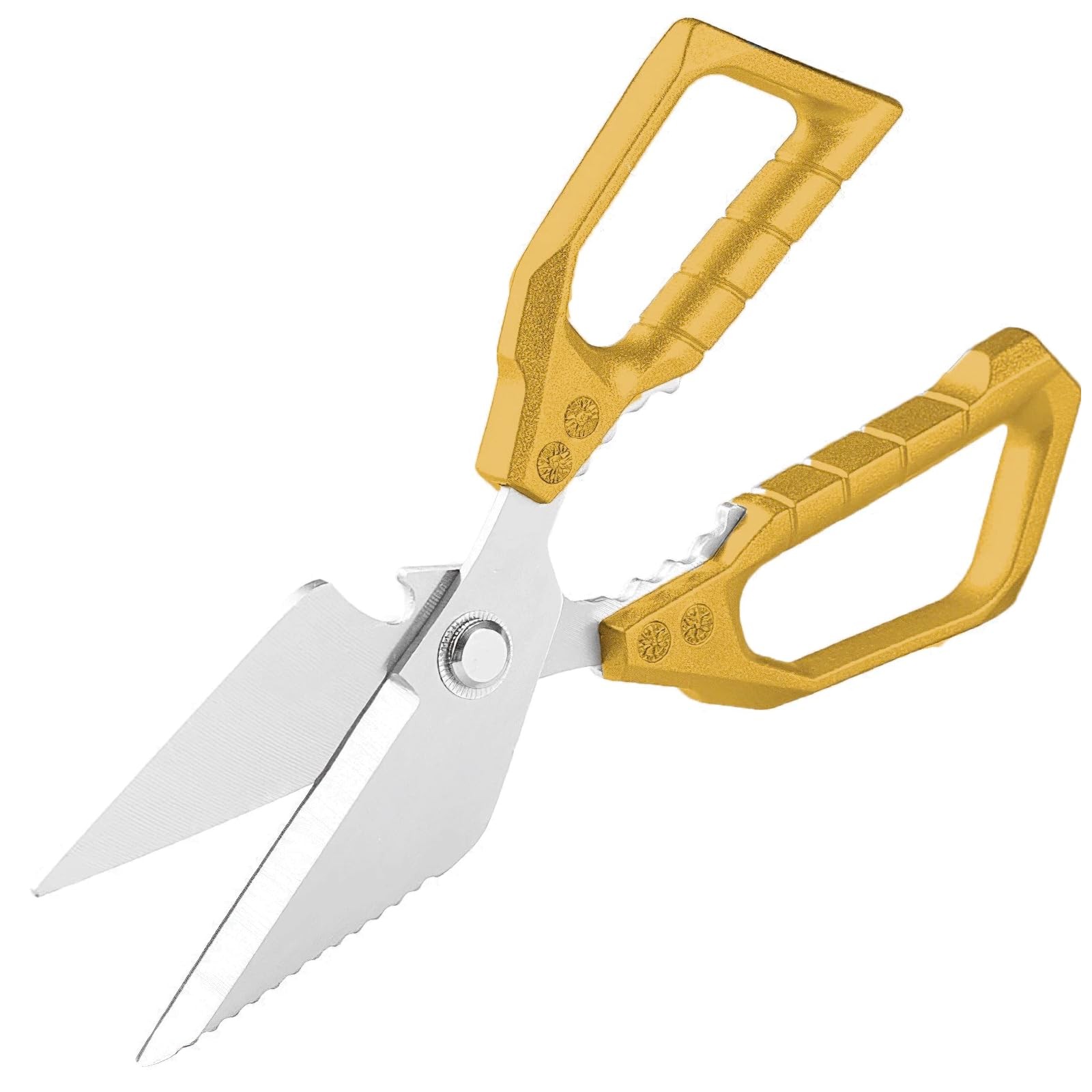 Meat Scissors Heavy Duty Sharp Shears Kitchen Stainless Steel Poultry Gold