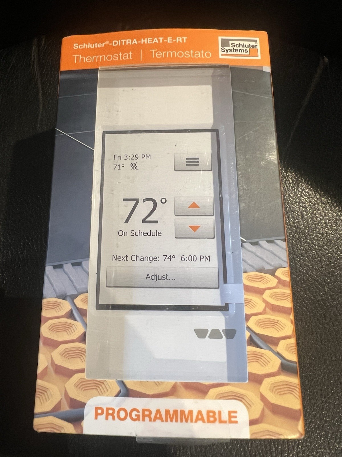 Schluter Ditra Heat Touchscreen Programmable Thermostat 120/240v DITRA-HEAT-E-RT