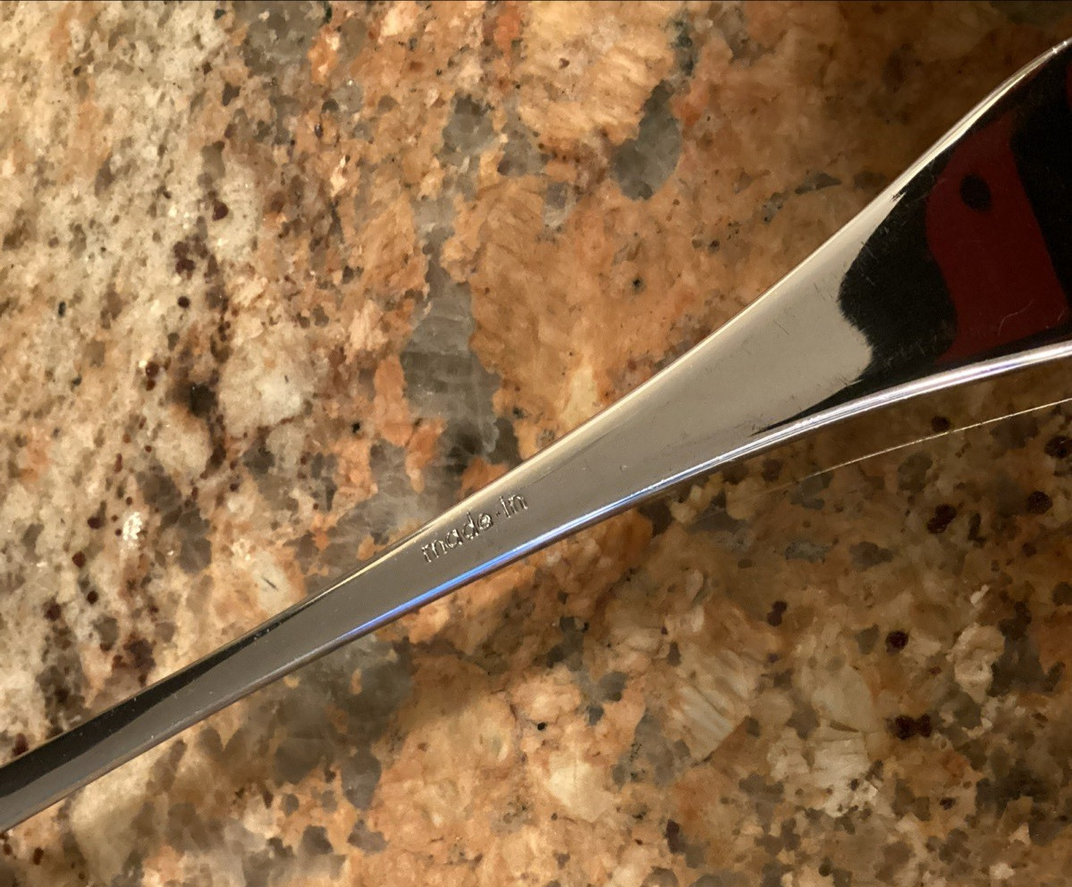 made in Dinner Fork Cookware Glossy Stainless 18/10 Italy Flatware 8"