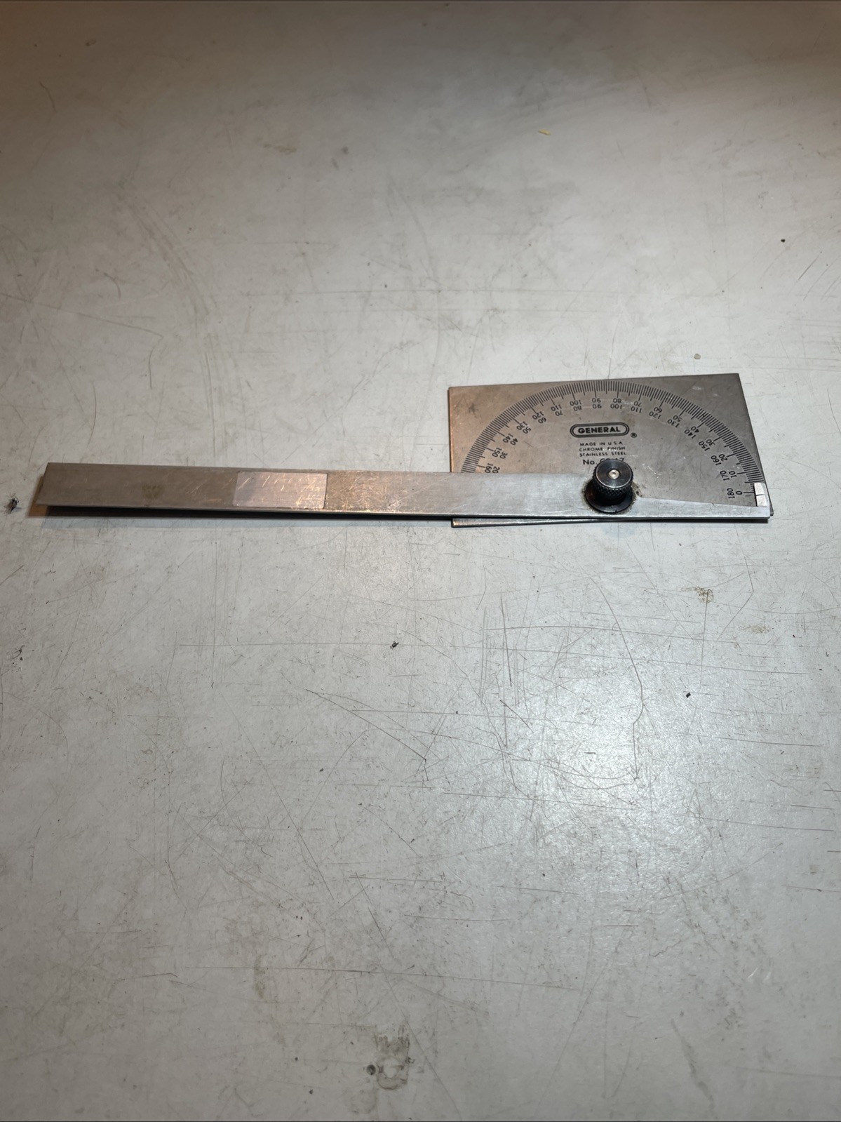 USA🇺🇸 General Tools CF-17 Chrome finish, Stainless Steel Protractor