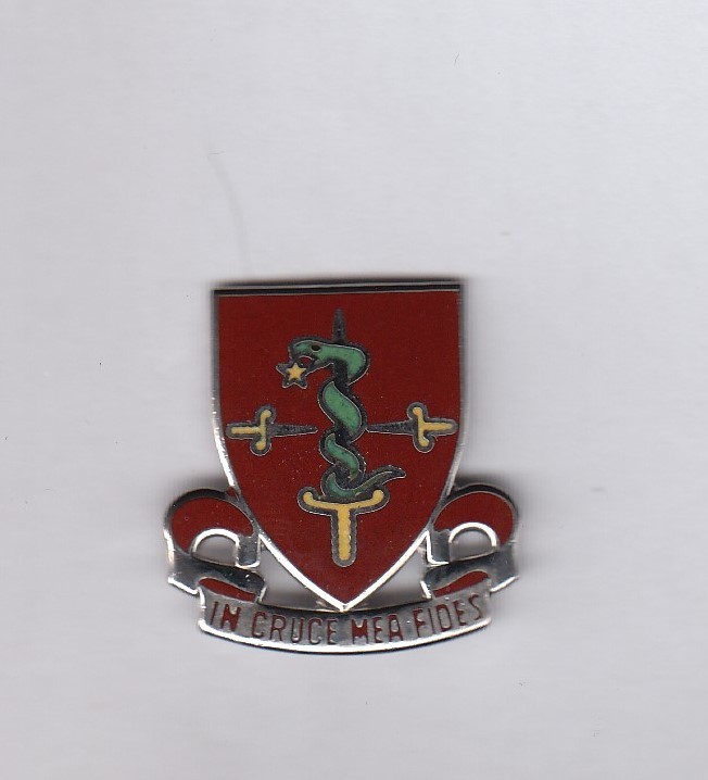 30th MEDICAL BRIGADE / GROUP crest DUI badge c/b G-23