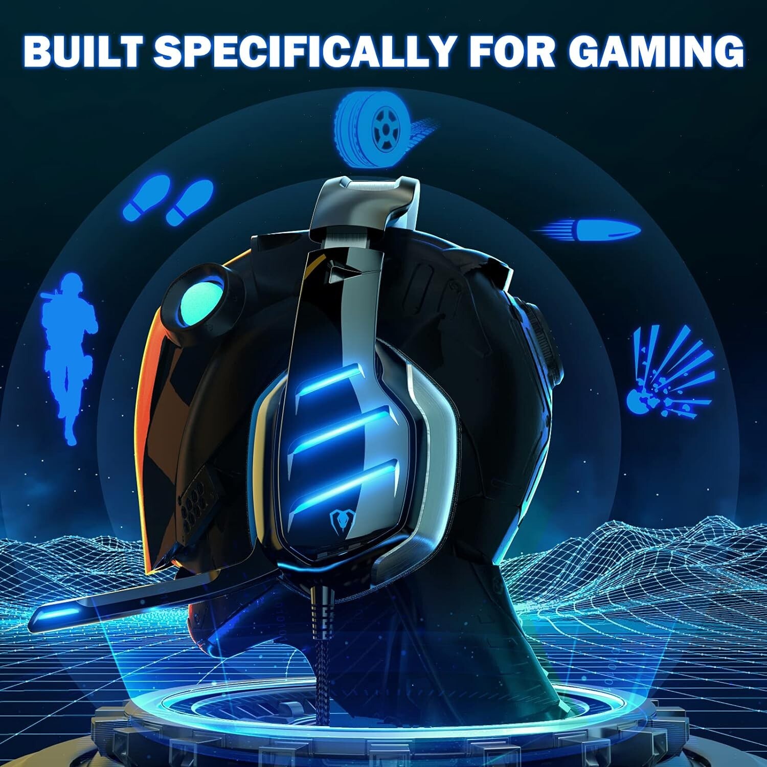 Beexcellent GM-3 Gaming Headset: 7.1 Surround Sound - Lightweight Aluminum Frame