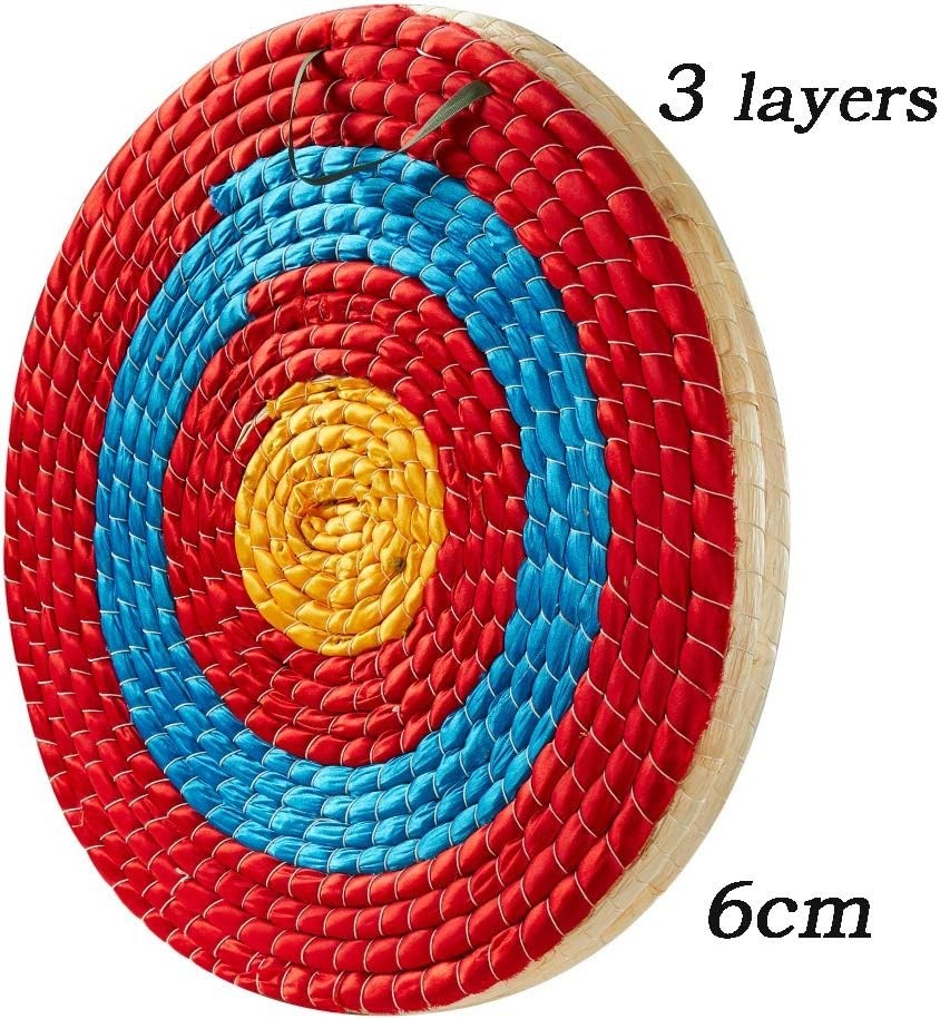Traditional Handcrafted 20 Inch Archery Target - 3 Layers for Optimal Practice