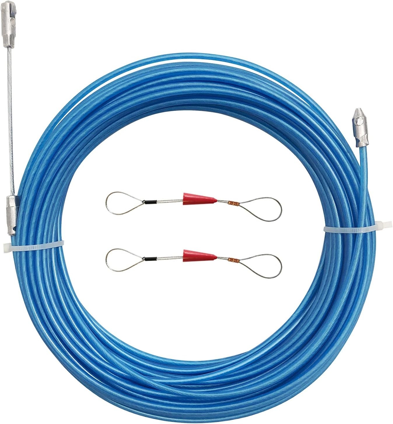 100ft Electrical Fish Tape Wire Puller, Stainless Steel Duct Rodder Kit