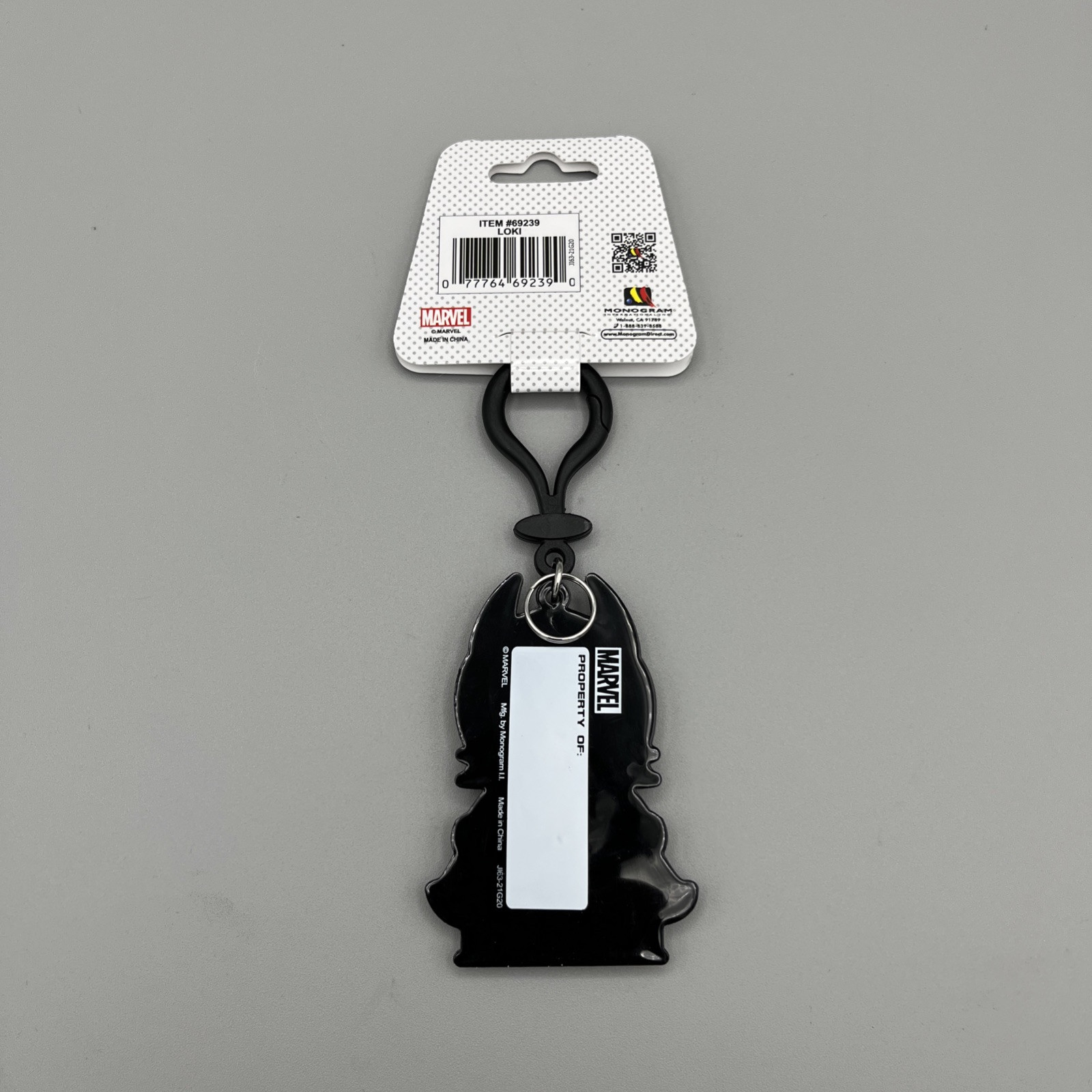 Marvel Loki Rubber Bag Clip Keychain - Chibi Style - Official Licensed