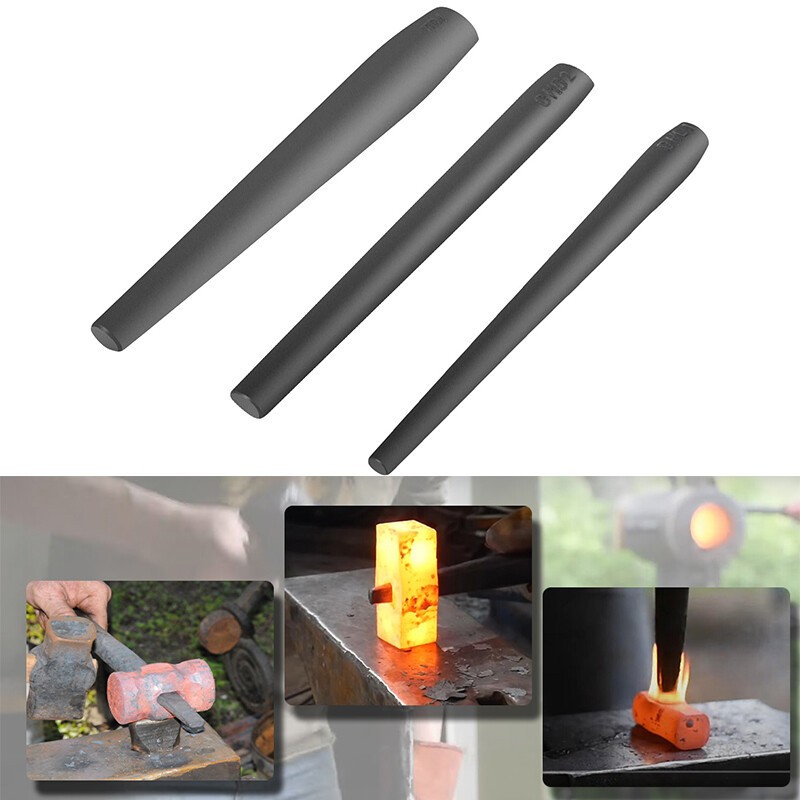 3pcs Blacksmith Drifts Kit Large Hammer Tomahawk Drift Hammer Eye Drift Tool Kit