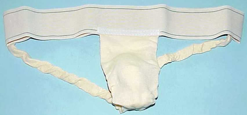 RARE VINTAGE BIG MAN'S 80% COTTON, MKI BRAND UK JOCK STRAP SIZE 44"-40" WAISTS
