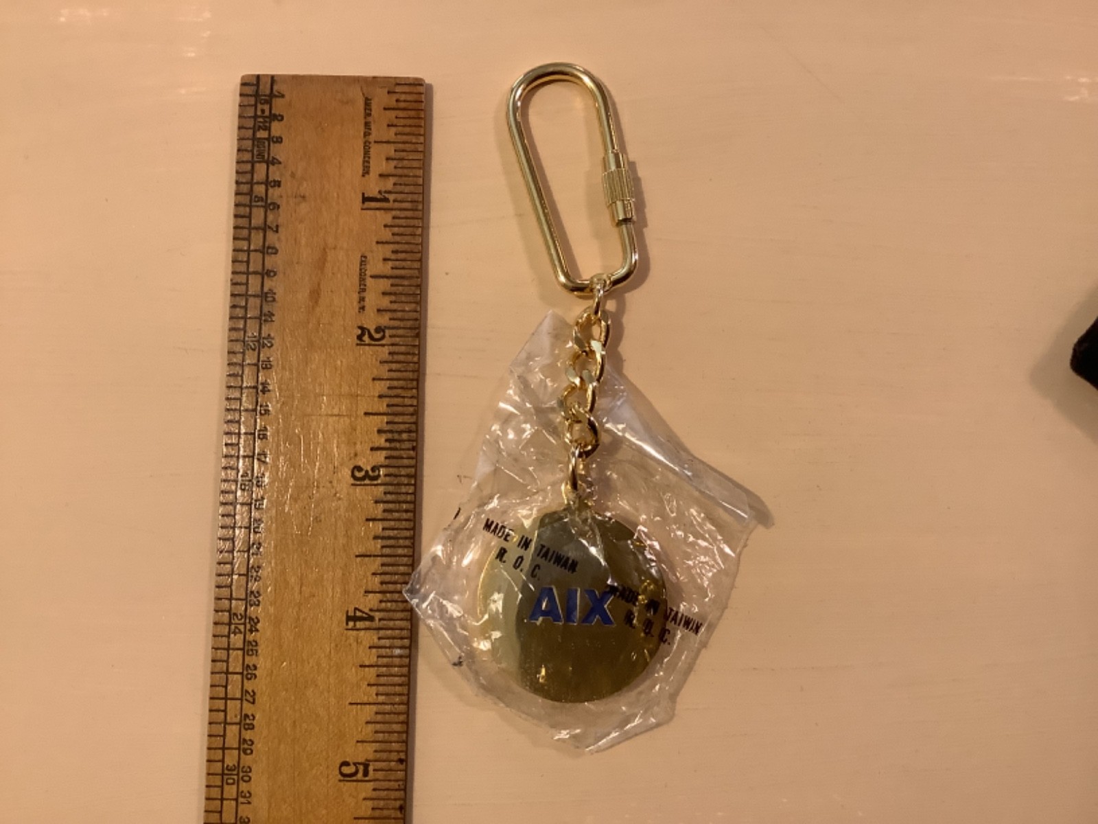 IBM Keychain, RISC System / 6000 AIX, with bag in wrapper, vintage