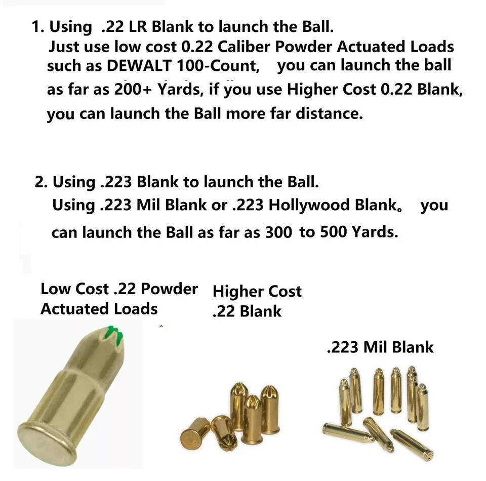 Ruger 1022 .22LR Golf Ball Launcher - 200+ Yard