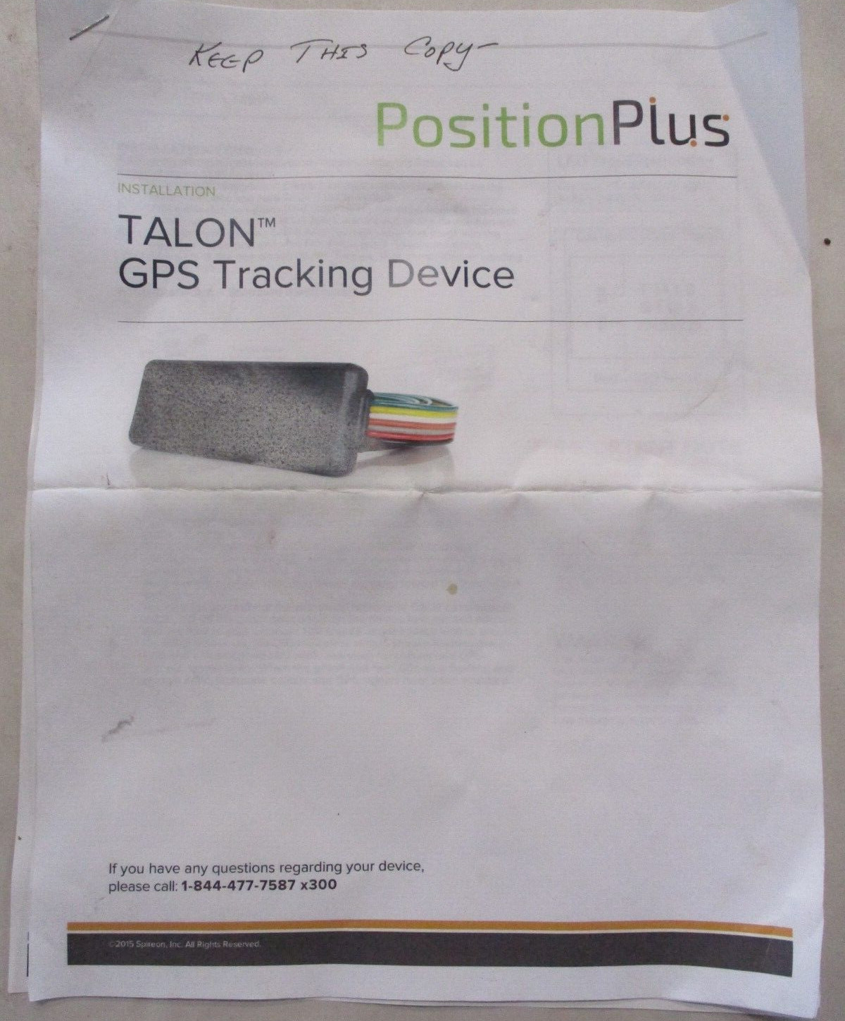 POSITION PLUS TALON GPS TRACKING DEVICE 260-3023