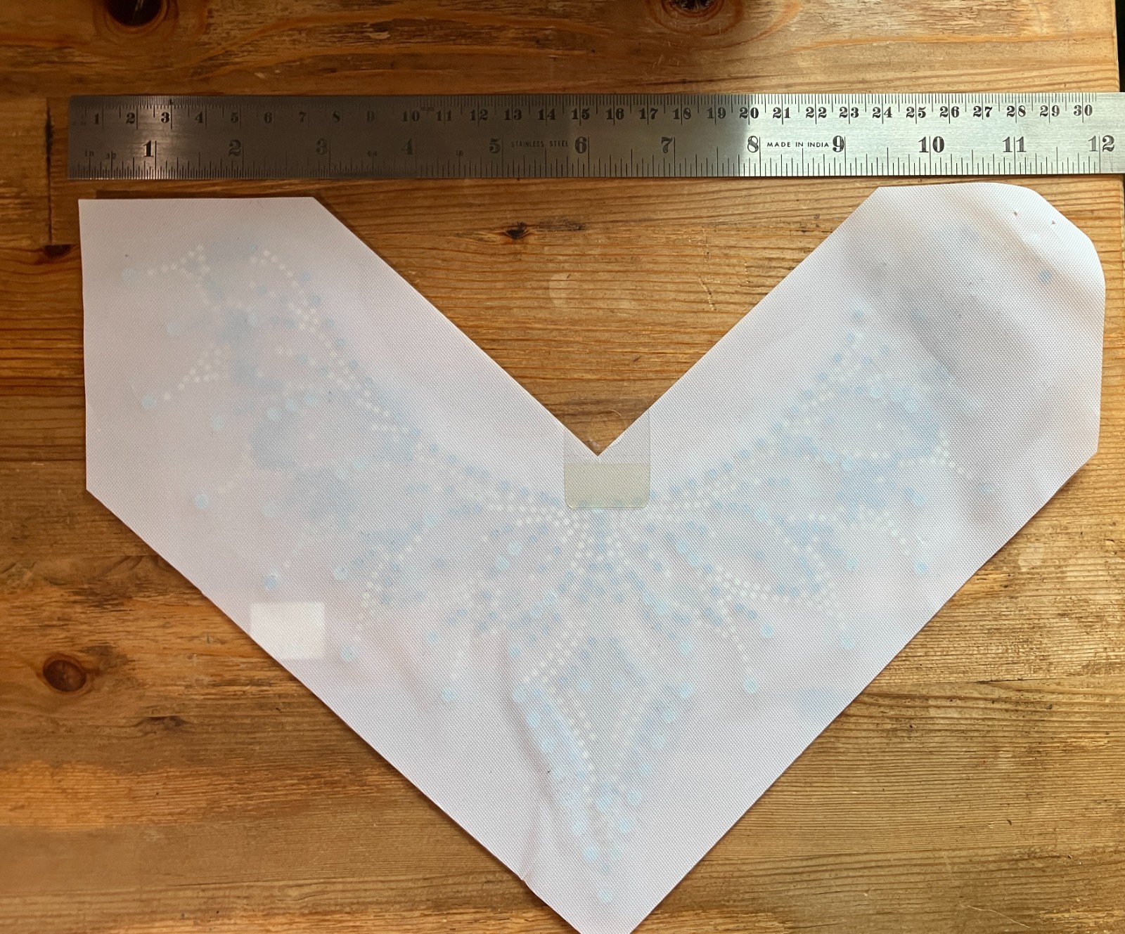 Iron-On Applique Sparkle Gold Teal Neckline Crystal Metal