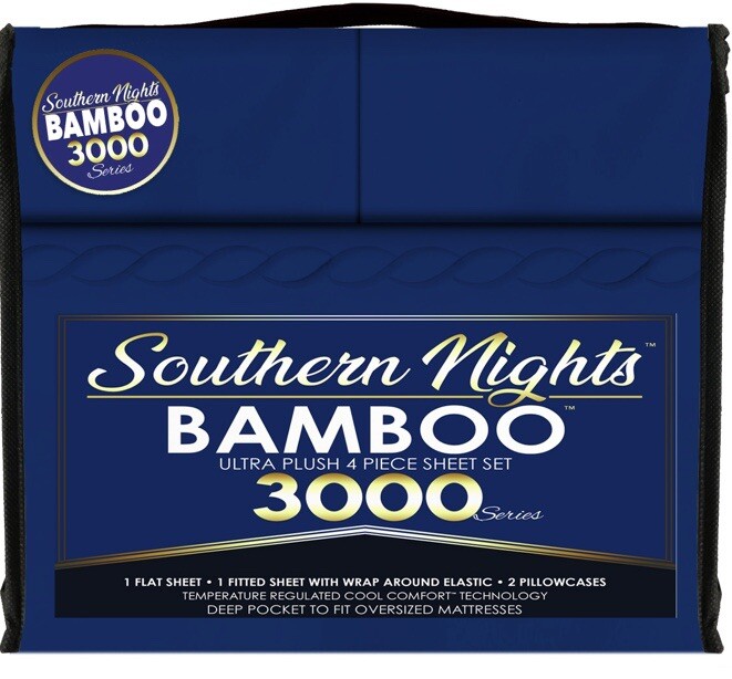 Southern Nights Bamboo 3000 4pc Sheet Set King Size