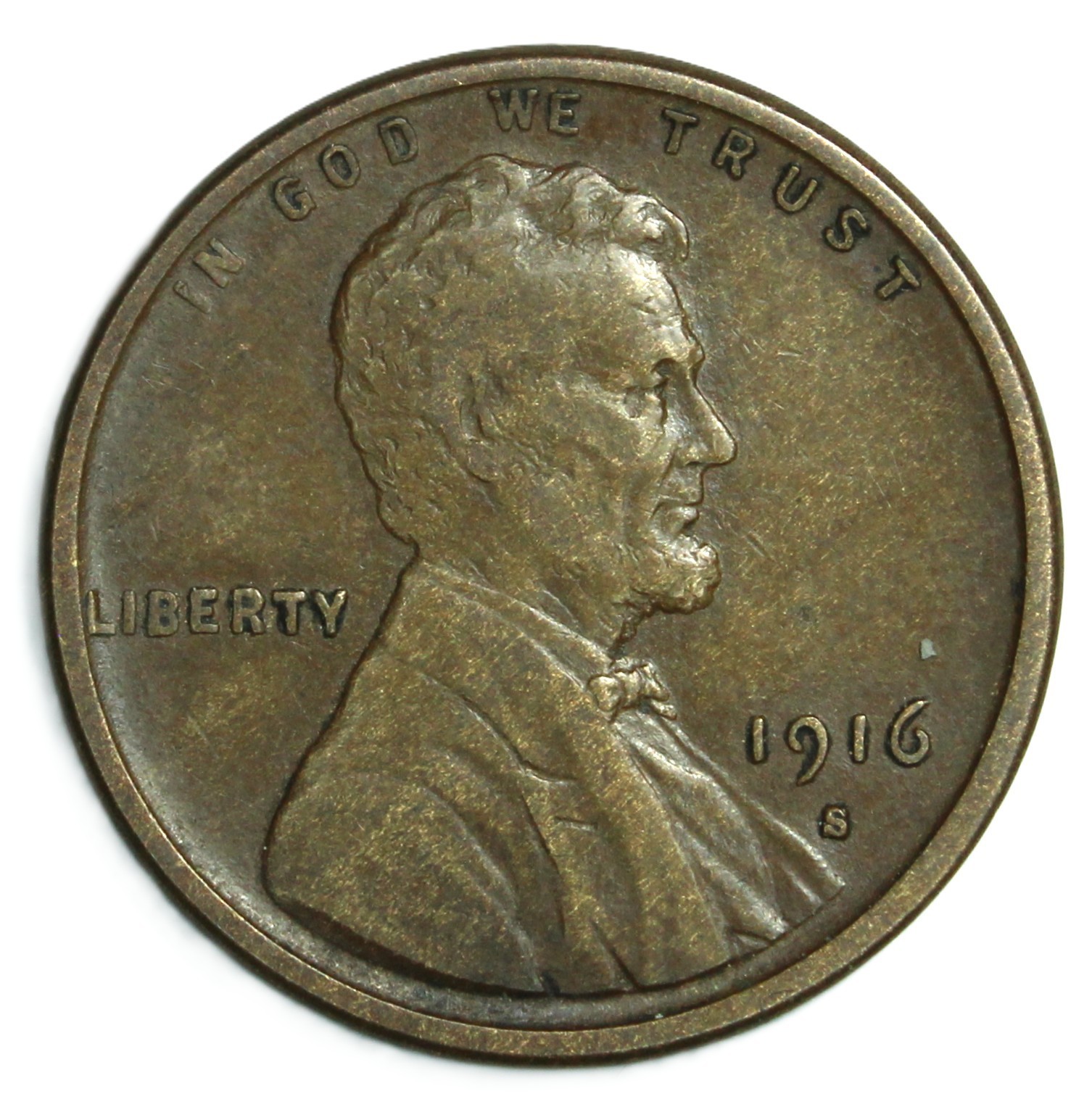 1916-S 1C BN Lincoln Cent- Choice EF- SMH 1277