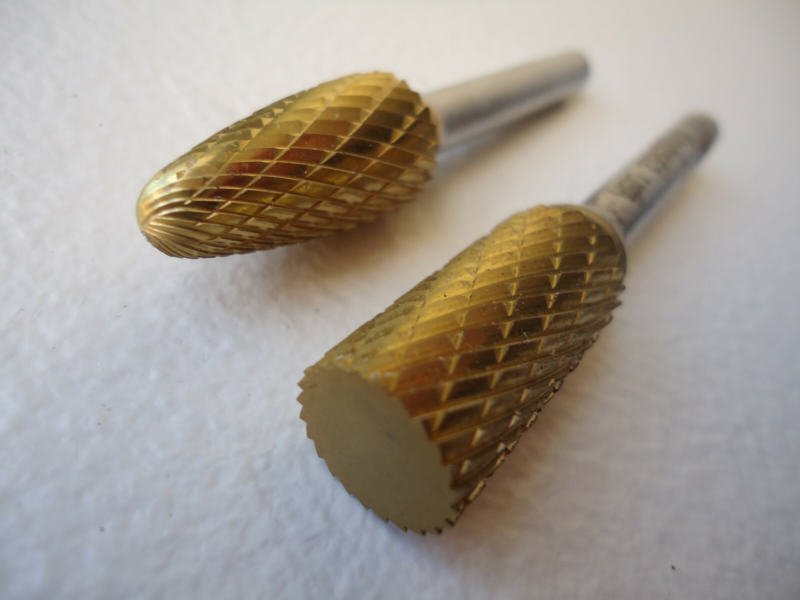 Round Or Ball Nose Tree & Cylinder Without End Cut Burr Tools: 2 USA Tools Total
