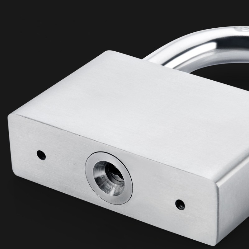 70x92mm Stainless Steel Padlock, Waterproof Rust-Resistant Security Lock 4 Keys