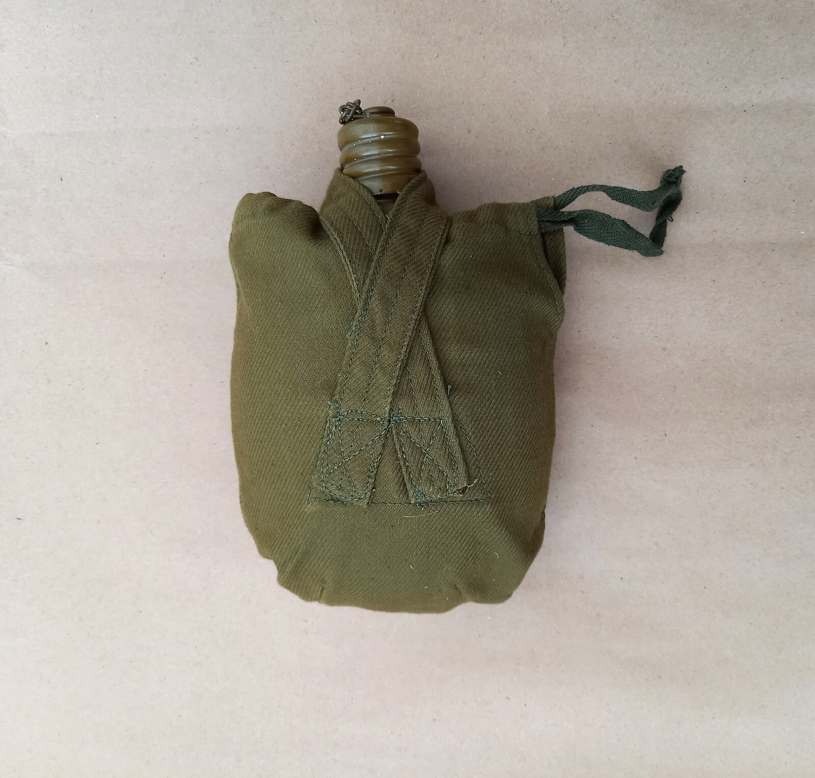 Soviet Military Water Flask, Original USSR Army Flask, Belt Case Aluminum Flask