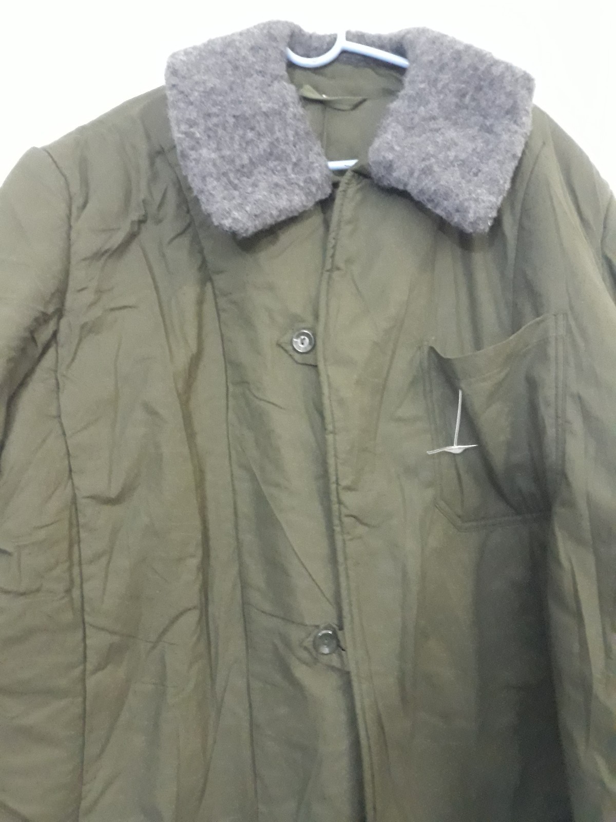 USED Czech Military Surplus Parka Button Up OD Green Size 65 See Description