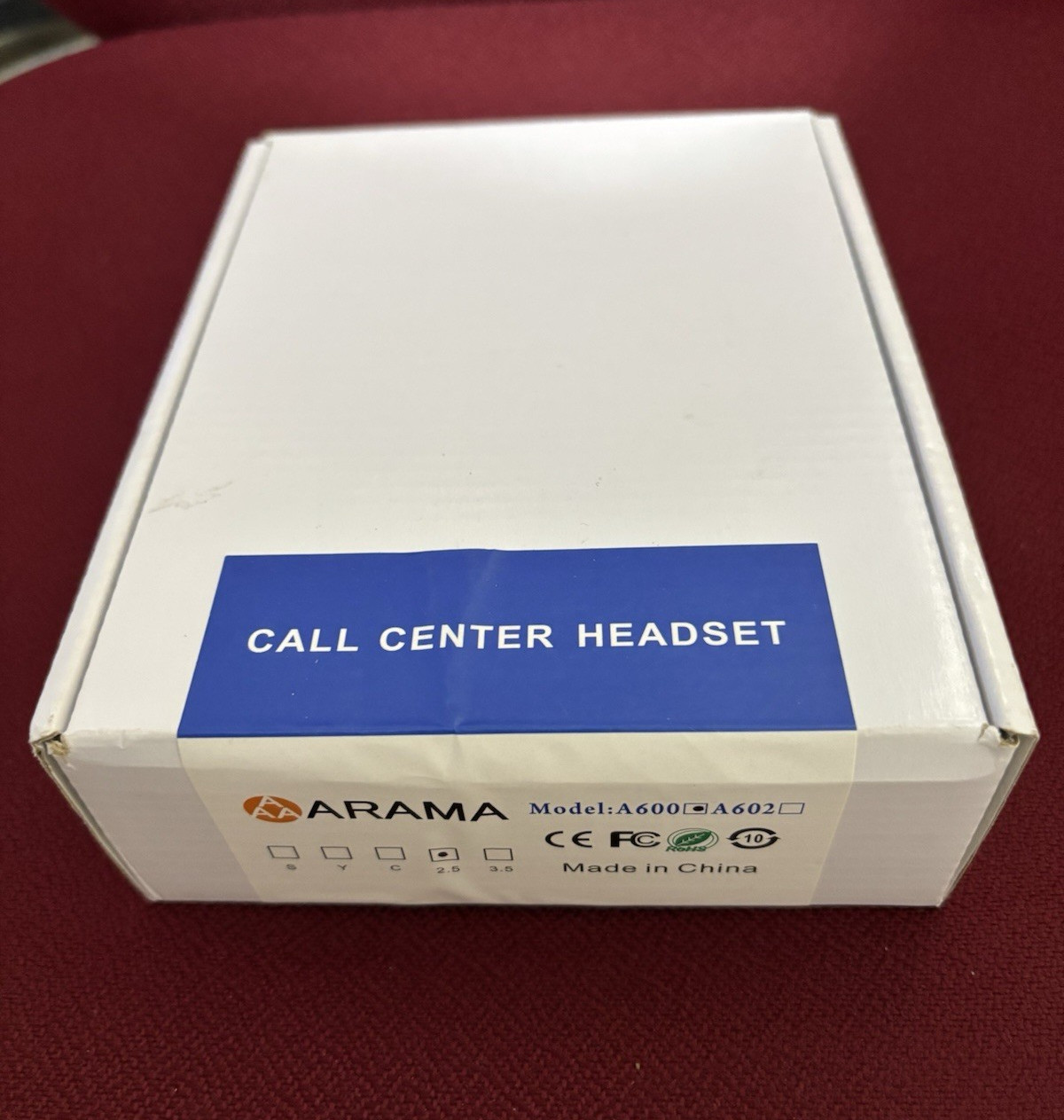 Arama Call Center Headset Model: A600 2.5mm