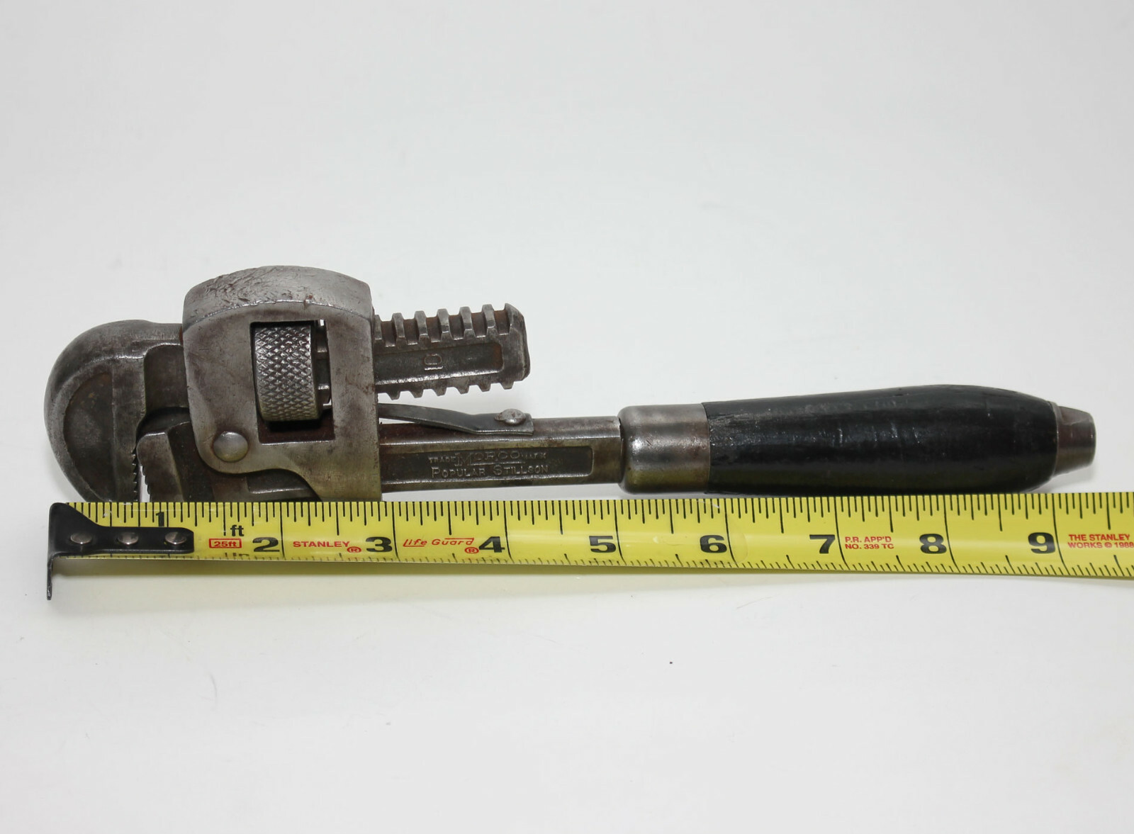 Vintage MORCO No 10 Stillson Pipe Wrench Moore Drop Forging Co. Springfield USA
