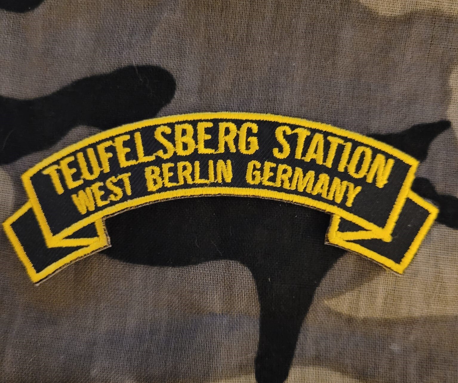 Teufelsberg Station, West Berlin Germany  4" embroidered rocker tab patch BOGO
