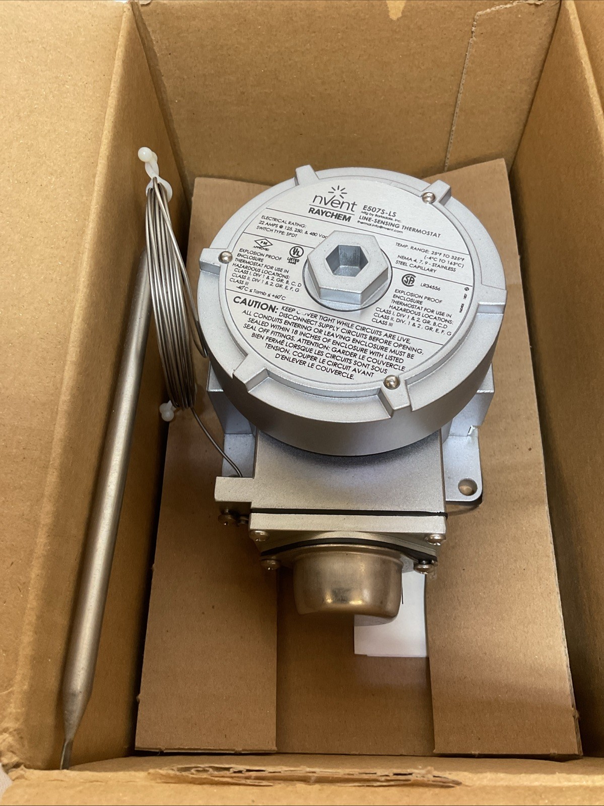 Raychem E507S-LS Line-Sensing Thermostat NEW