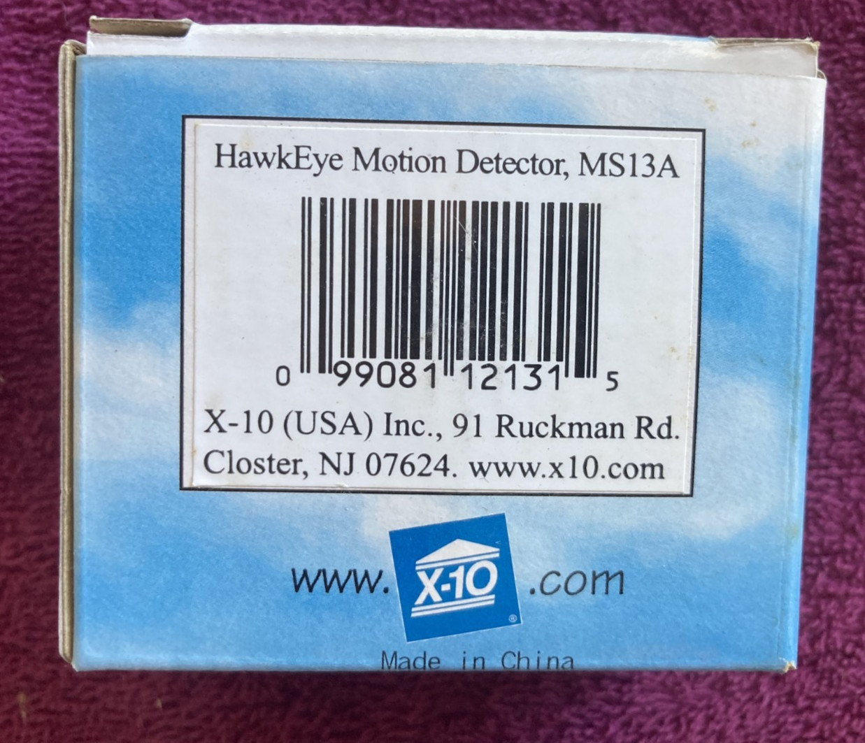 X-10 Powerhouse  Hawkeye Motion Detector MS13A 