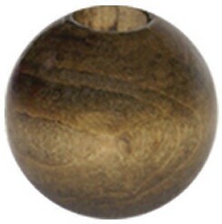 Round Wood Beads 32mm 2/Pkg-Walnut (Pack of 6)