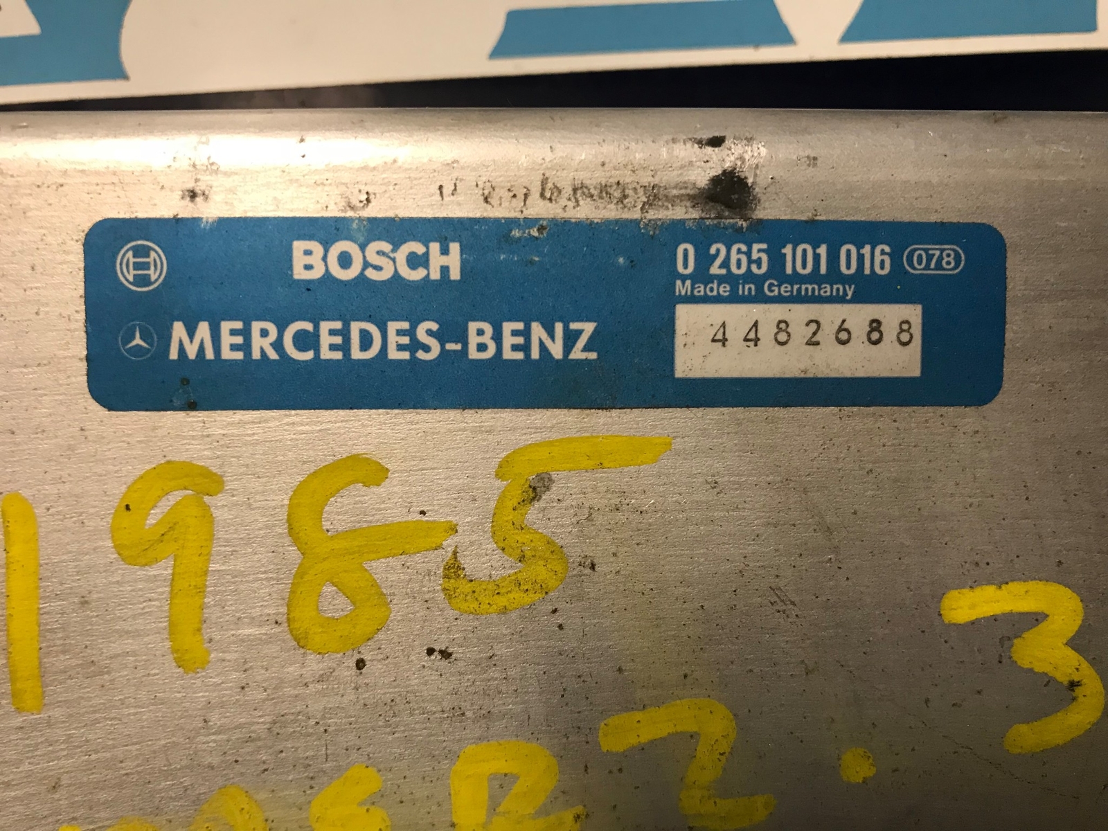 1985 MERCEDES 380SE ABS MODULE 0 265 101 016
