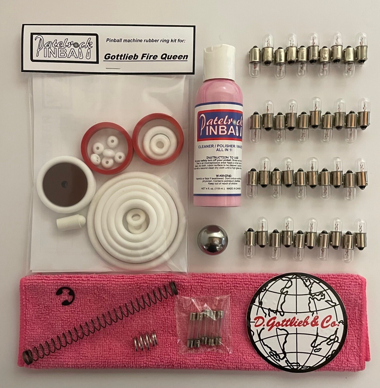 1977 Gottlieb Fire Queen Pinball Machine Maintenance Tune Up Kit