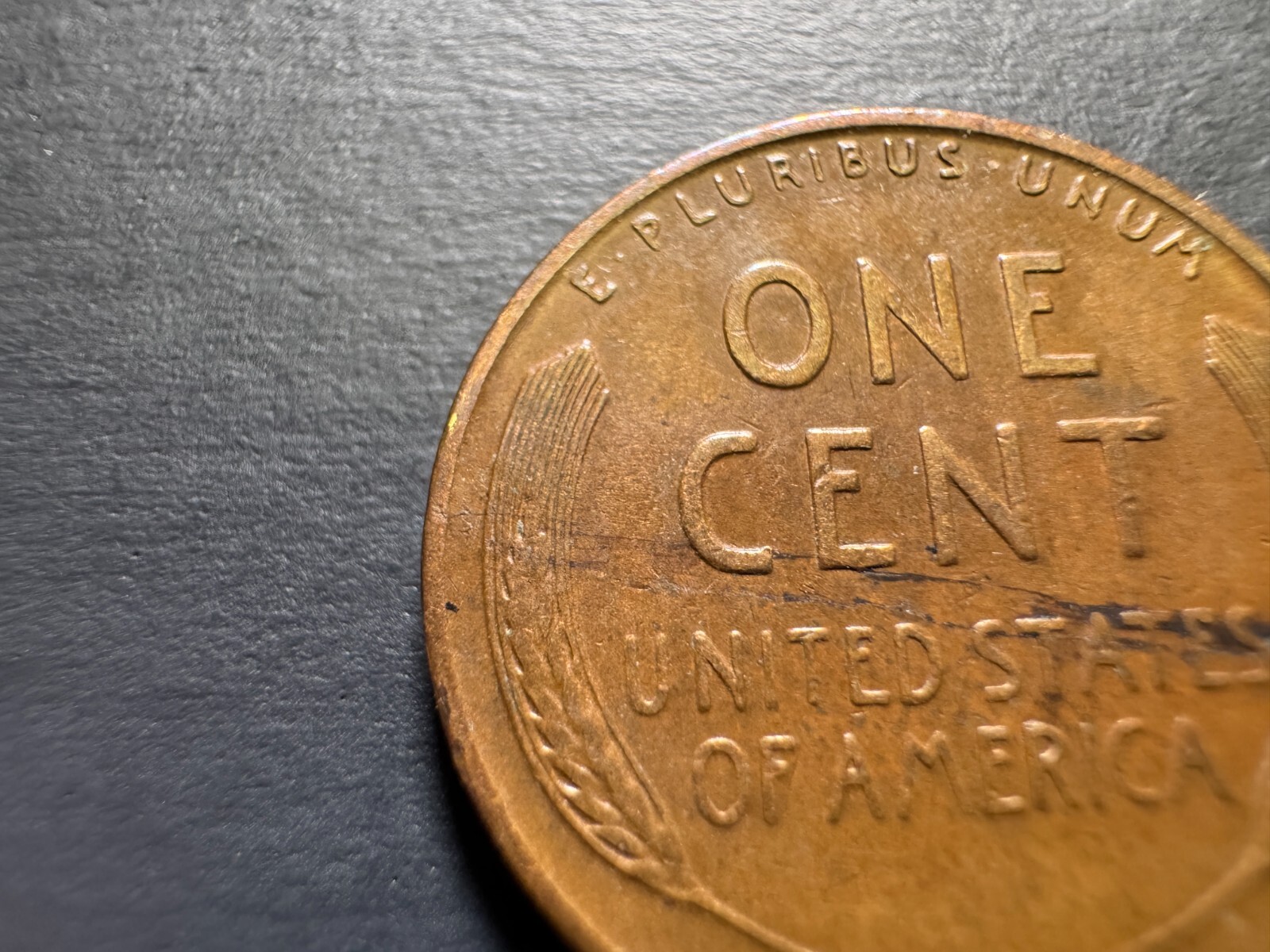 1940D Lincoln Wheat Penny NICE LAMINATION ERROR Coin