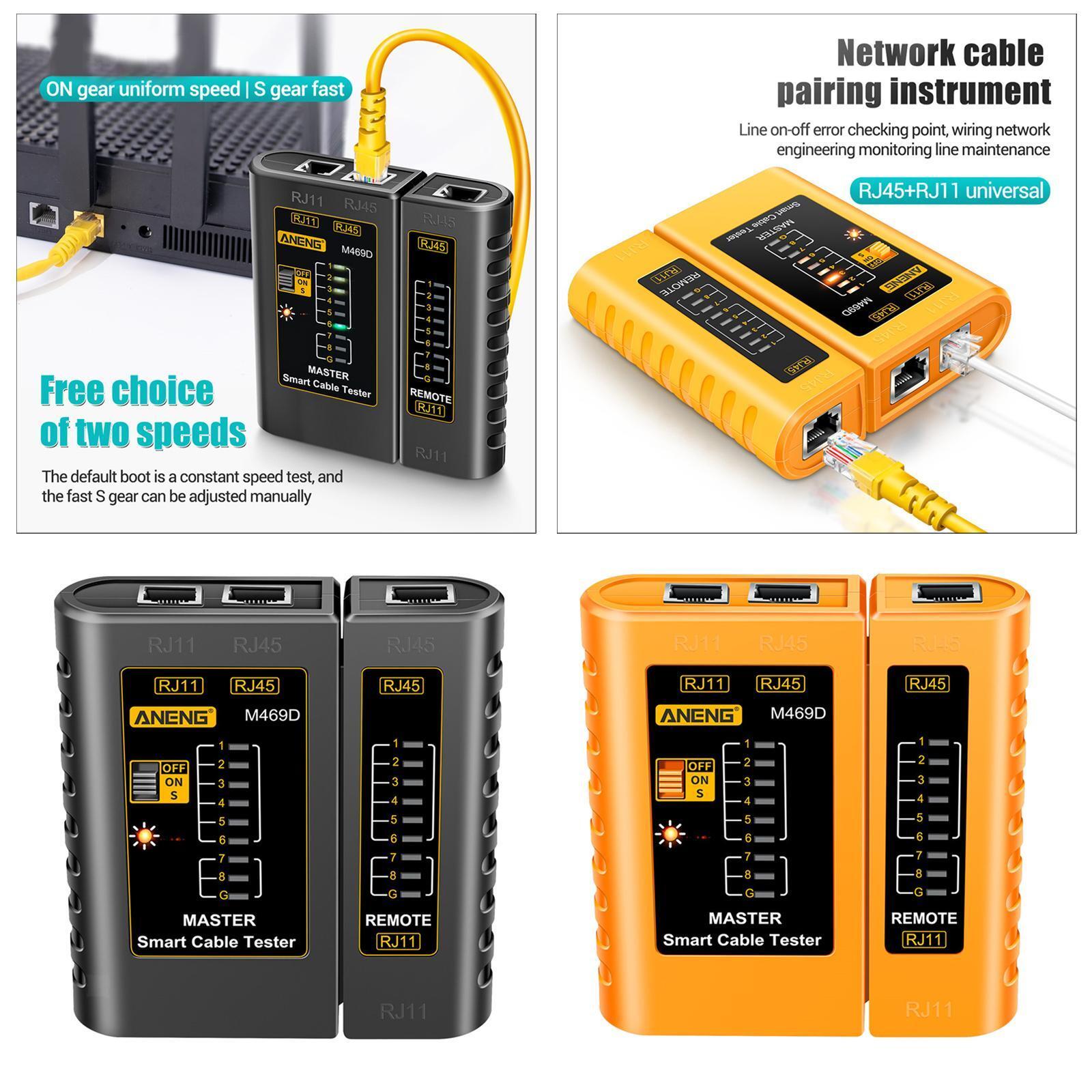 Network LAN Cable Tester Wire Test Tool RJ4511 for LAN Network Cable Pairing