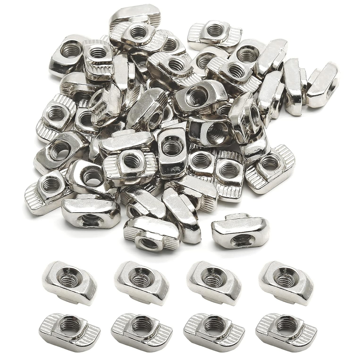 50 PCS M8 Sliding T-Nuts 4040 Series T-Slot Aluminum Extrusion Profiles