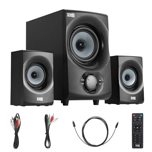 Bluetooth 2.1 Speaker System 2.1-Channel Home Theater Speaker System, Grey