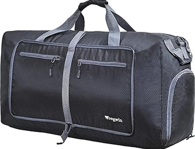 Woogwin Large Travel Duffel Bag Packable Waterproof Overnight Gym Swim Sports