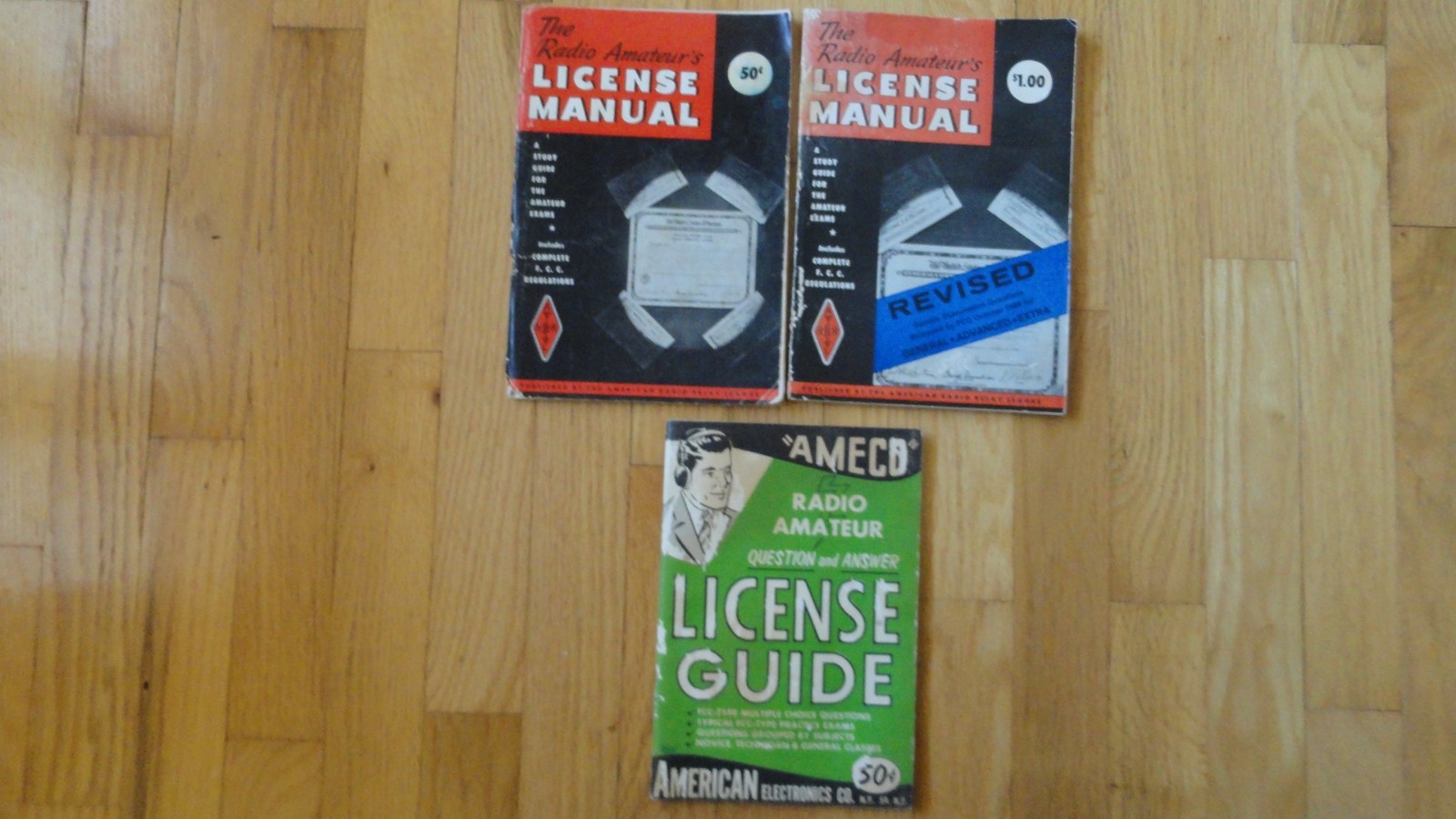 Vintage Amateur radio license manuals Lot of 3