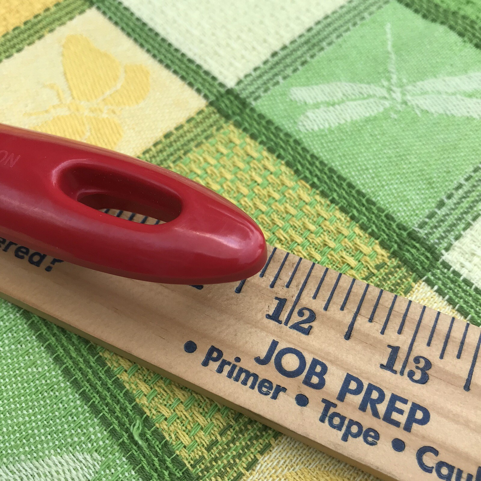 Vintage Melamine Red Slotted Spoon Serving Hard Plastic 12”