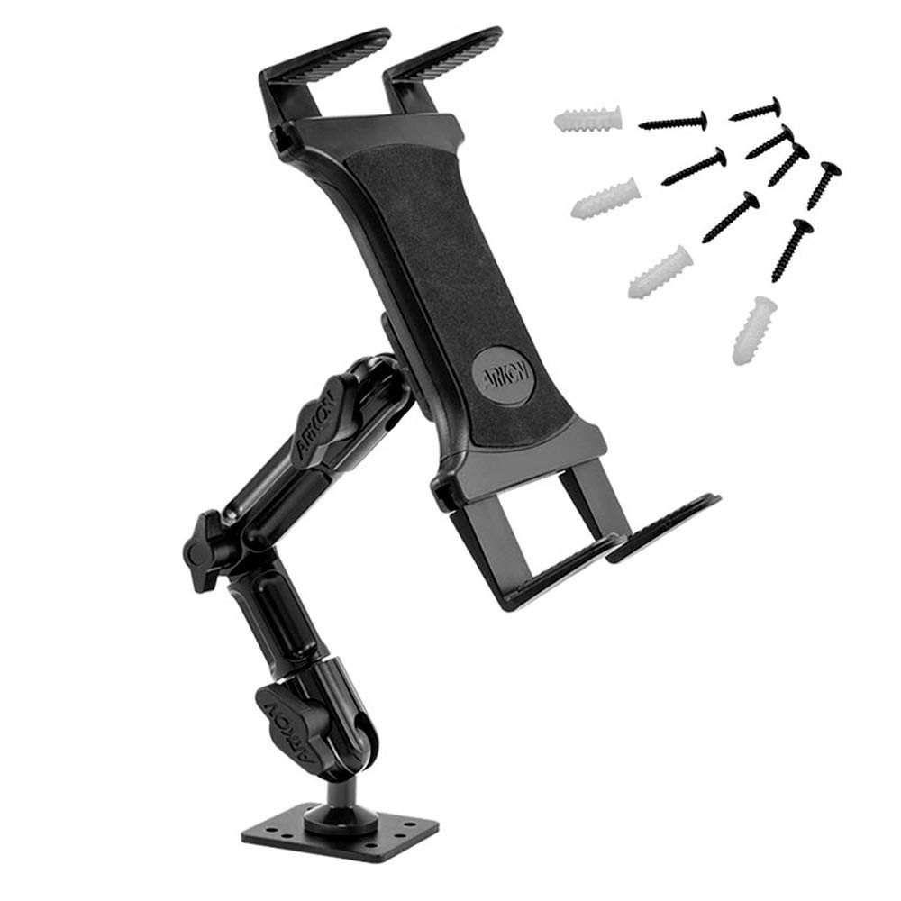 ARKON Mounts - Heavy-Duty Tablet Mount | Secure Drill Base for Cars, Black
