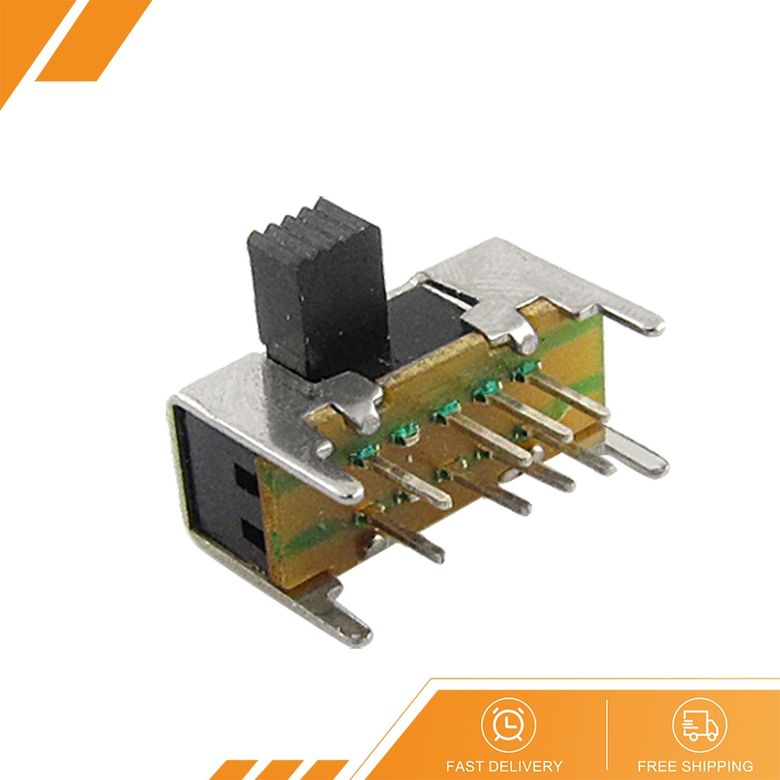 10 Pcs Panel PCB 8 Pin 3 Position 2P3T DP3T Slide Switch Side Knob 0.5A 50VDC