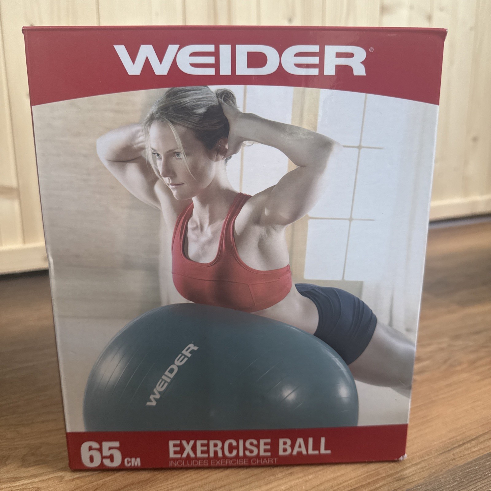 Weider Fitness Exercise Ball 65cm w/ air pump Yoga Pilates pregnancy stretching
