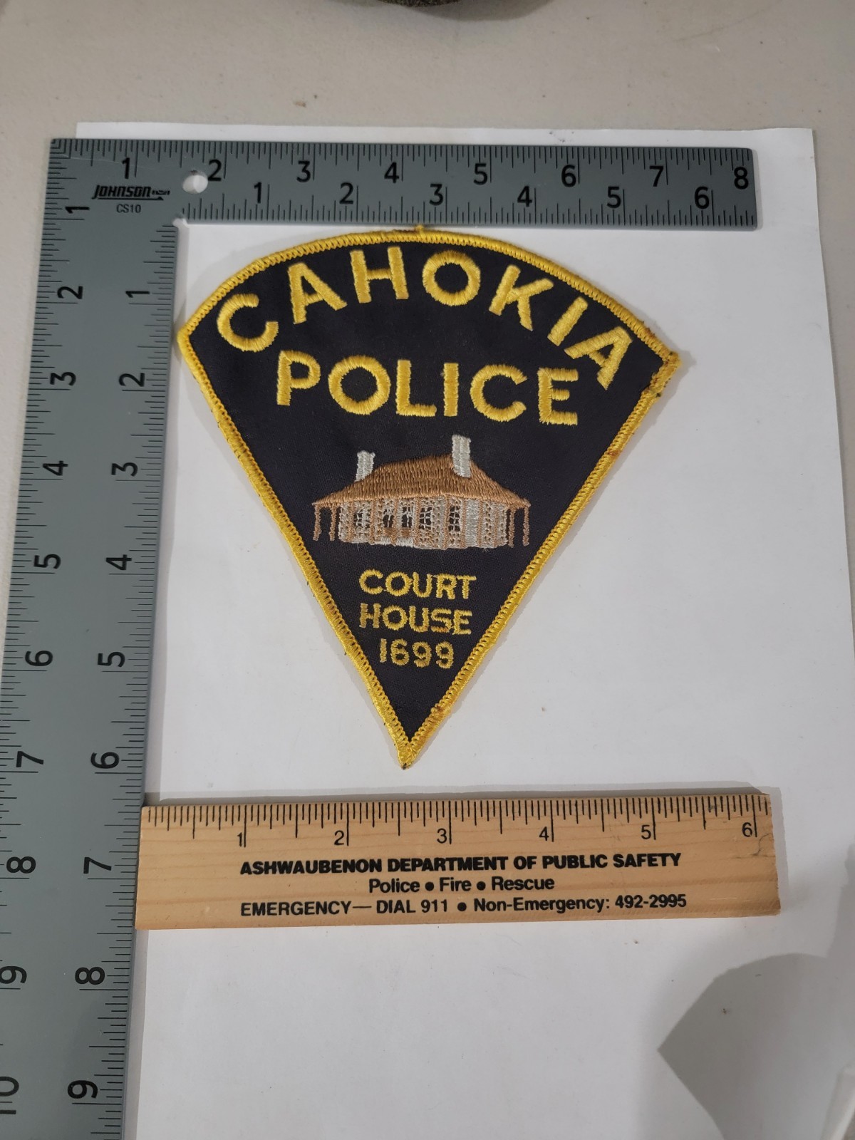 MK2 B4 Police patch Illinois Cahokia Used