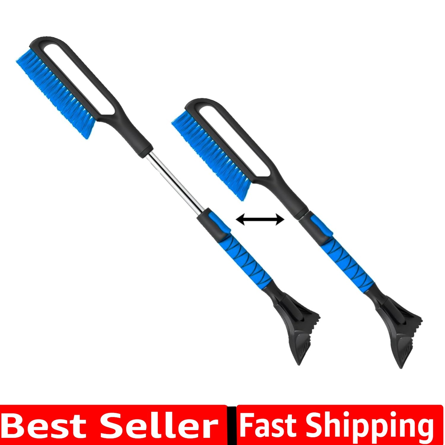 34.5" & Ice Scrapers for Car Windshield with Foam Grip for Cars Extendable, S...