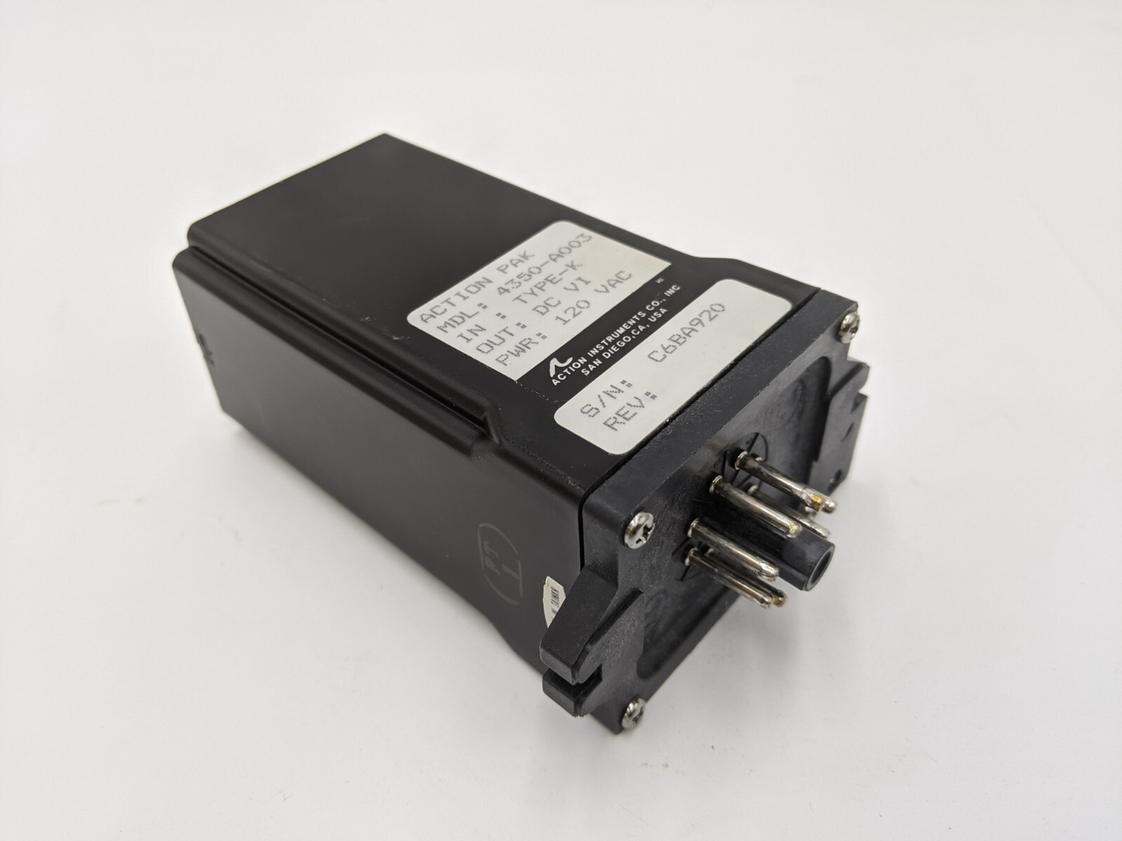 Action Pak 4300-A003 Isolating Transmitter Programmable Type K 120V PST-4350