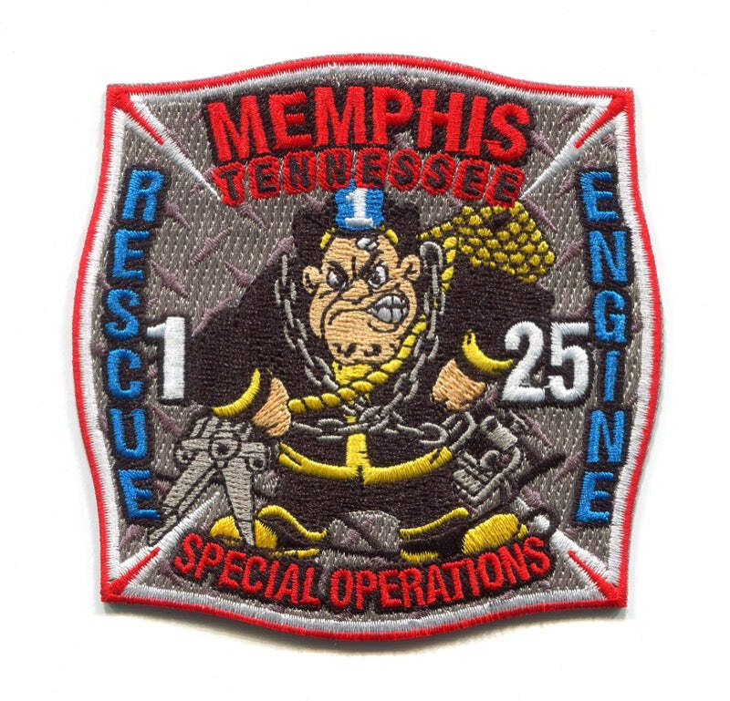 Memphis Fire Department Engine 25 Rescue 1 Patch Tennessee TN v2