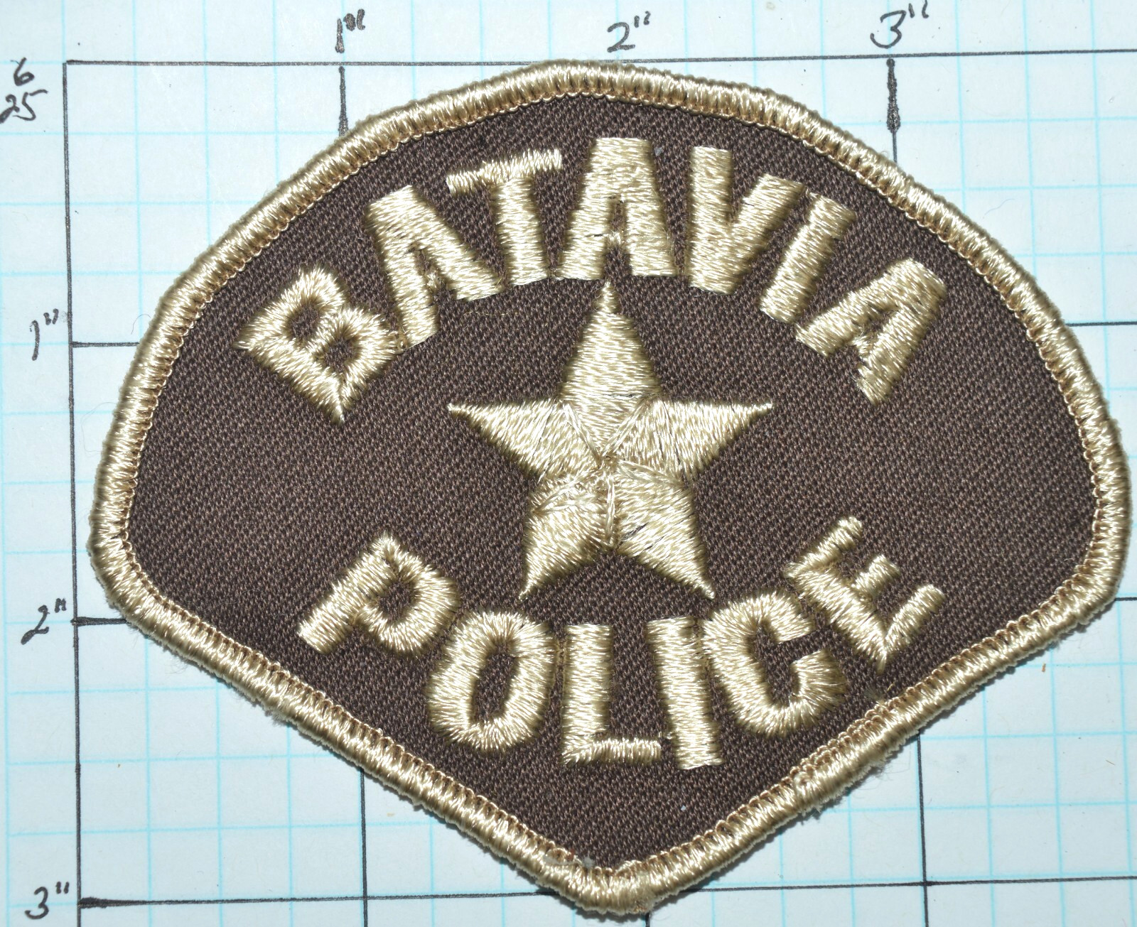 ILLINOIS, BATAVIA VINTAGE POLICE DEPT PATCH