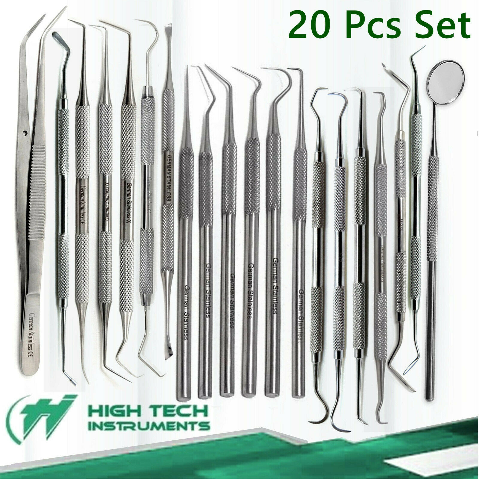 Dental Teeth Cleaning Kit Dentist Floss Plaque Remover Oral Care Tooth Tool 20Pc