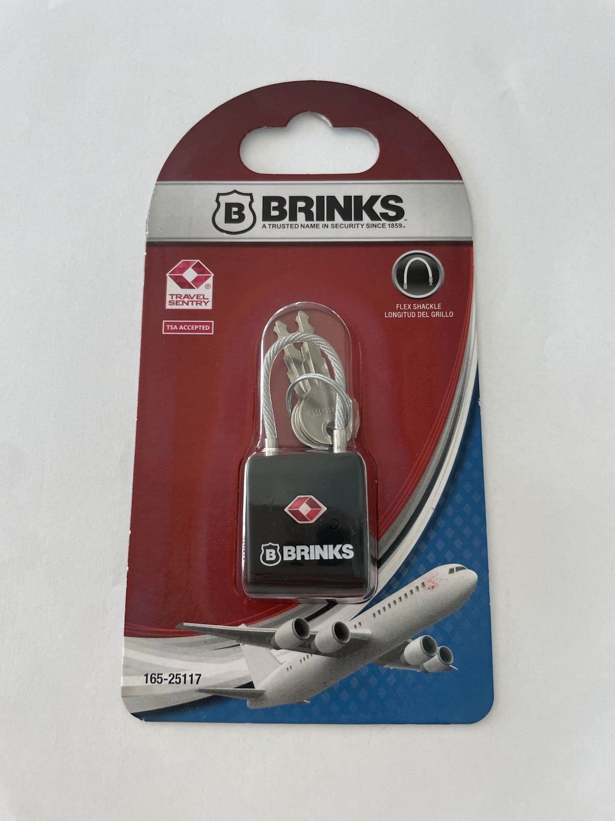 Brinks 1-1/8 (28mm) Keyed Luggage Lock Body Flex Shackle New In Box